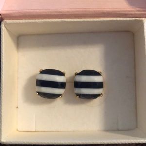 Navy blue and white studs